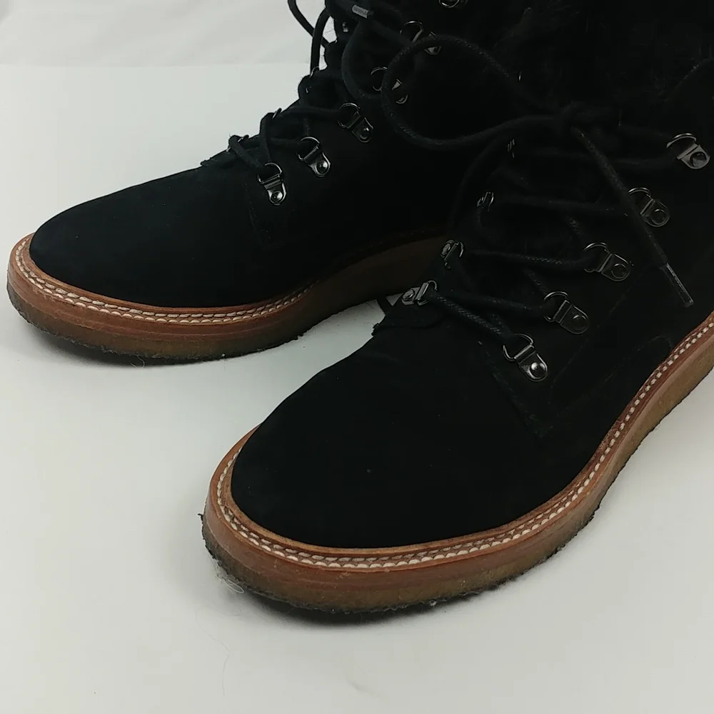 Botkier Black Suede Fur Winter Boots - Picture 3 of 9